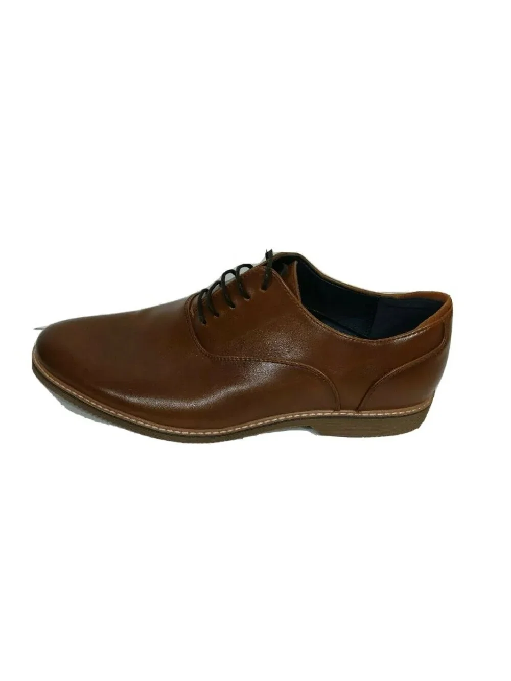 Steve Madden Onan Leather Oxford Shoes Men Size 10.5 Brown Lace Up Rubber Sole